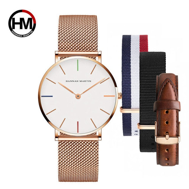 Rose Gold Watch With Strap For Women