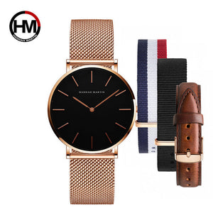 Rose Gold Watch With Strap For Women